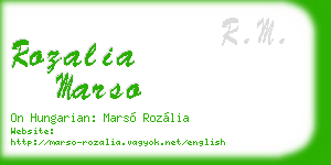 rozalia marso business card