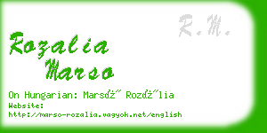 rozalia marso business card